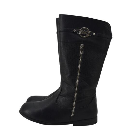 Michael Kors Raci Black Riding Boots Girls Size 4 Black - Picture 1 of 8